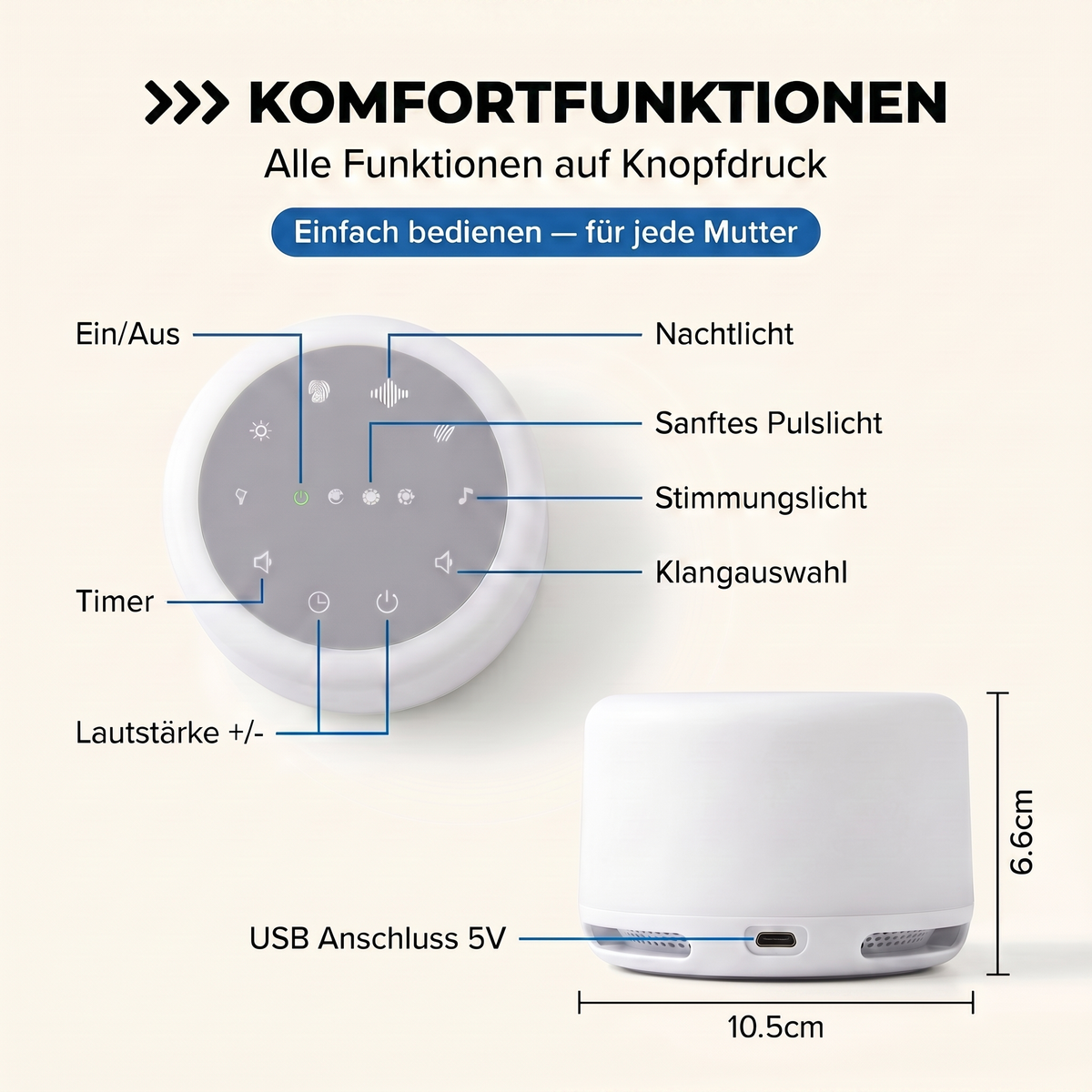 Slumly Dreamlight Home - Einschlafhilfe mit Nachtlicht